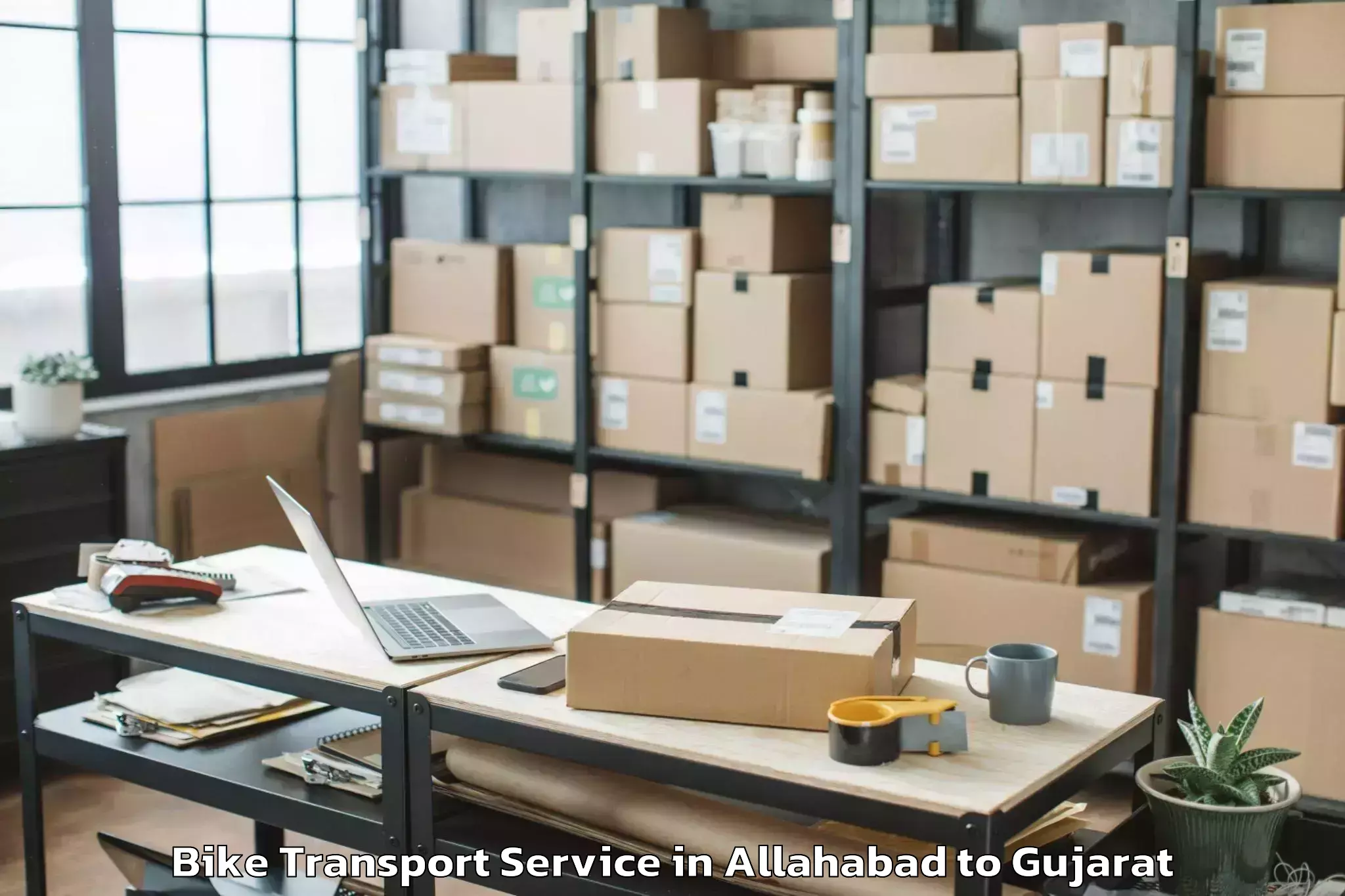 Easy Allahabad to Thasra Bike Transport Booking